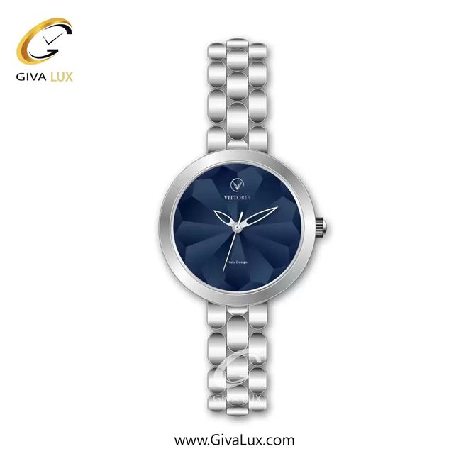 ساعت مچی اورجینال زنانه ویتوریا | Vittoria نقره ای | نقره ای| سرمه ای| کد رفرنس VT3417