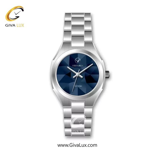 ساعت مچی اورجینال زنانه ویتوریا | Vittoria نقره ای | نقره ای| سرمه ای| کد رفرنس VT3418