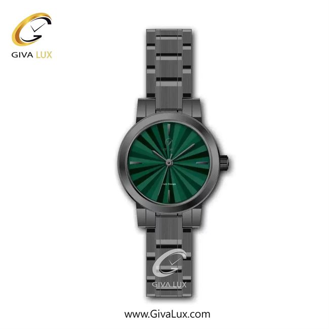 ساعت مچی اورجینال زنانه ویتوریا | Vittoria تیتانیوم | تیتانیوم(زغالی)| سبز یشمی تیره| کد رفرنس VT3419