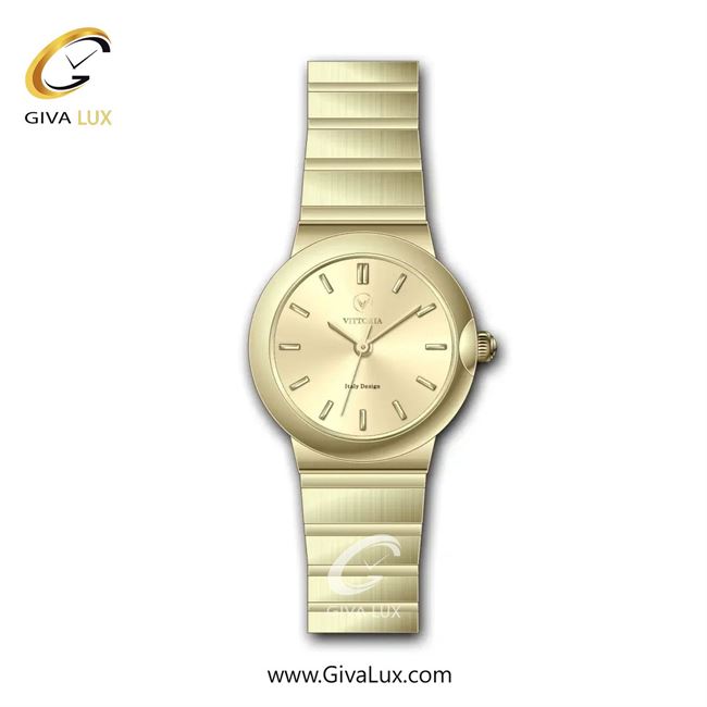 ساعت مچی اورجینال زنانه ویتوریا | Vittoria طلایی | طلایی| طلایی| کد رفرنس VT3424