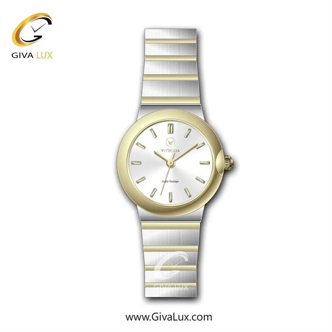 ساعت مچی اورجینال زنانه ویتوریا | Vittoria طلایی | نقره ای-طلایی| نقره ای| کد رفرنس VT3424