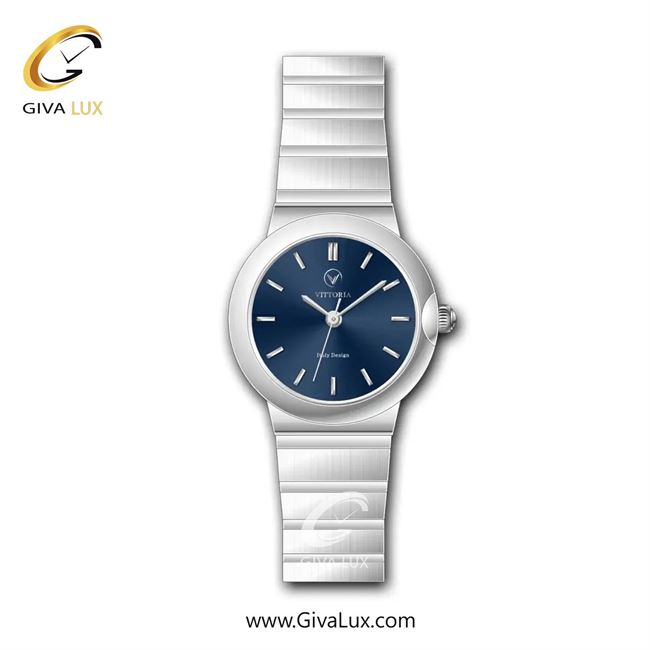 ساعت مچی اورجینال زنانه ویتوریا | Vittoria نقره ای | نقره ای| سرمه ای| کد رفرنس VT3424