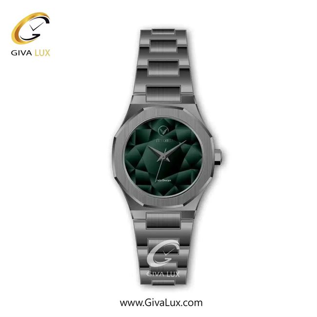 ساعت مچی اورجینال زنانه ویتوریا | Vittoria تیتانیوم | تیتانیوم(زغالی)| سبز یشمی تیره| کد رفرنس VT3425