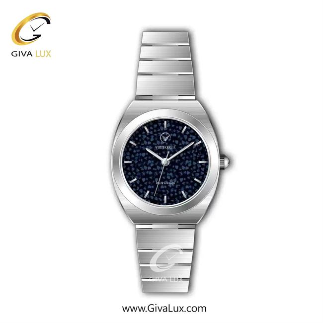 ساعت مچی اورجینال زنانه ویتوریا | Vittoria نقره ای | نقره ای| سرمه ای| کد رفرنس VT3426