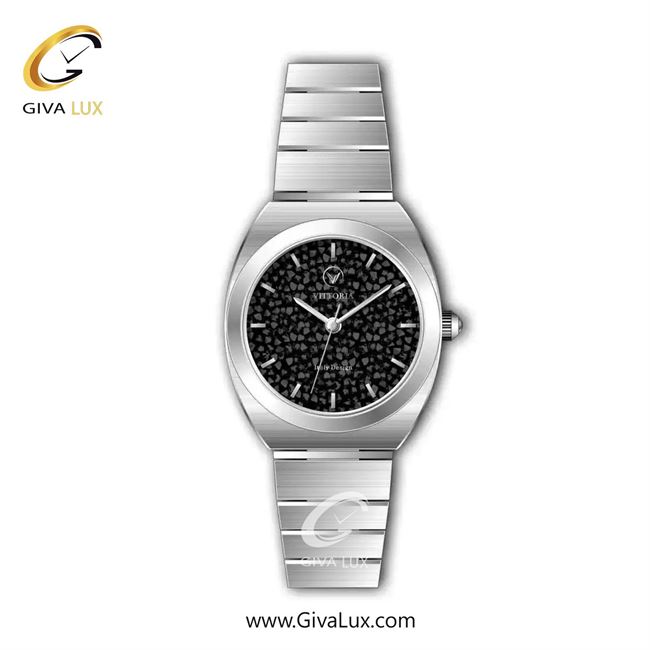 ساعت مچی اورجینال زنانه ویتوریا | Vittoria نقره ای | نقره ای| مشکی| کد رفرنس VT3426