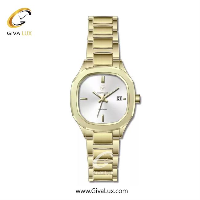 ساعت مچی اورجینال زنانه ویتوریا | Vittoria طلایی | طلایی| نقره ای| کد رفرنس VT3428