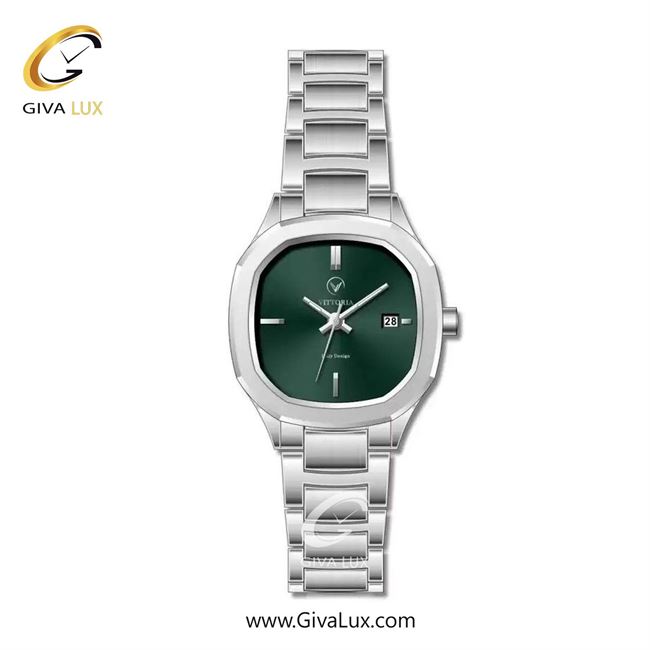 ساعت مچی اورجینال زنانه ویتوریا | Vittoria نقره ای | نقره ای| سبز یشمی تیره| کد رفرنس VT3428