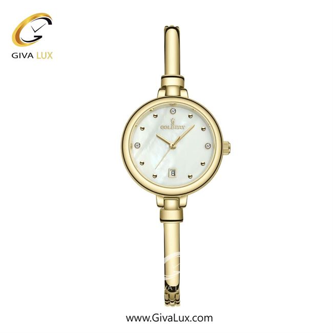 ساعت مچی اورجینال زنانه کلبرت COLBERT طلایی | طلایی| سفید صدفی| کد رفرنس 0343L