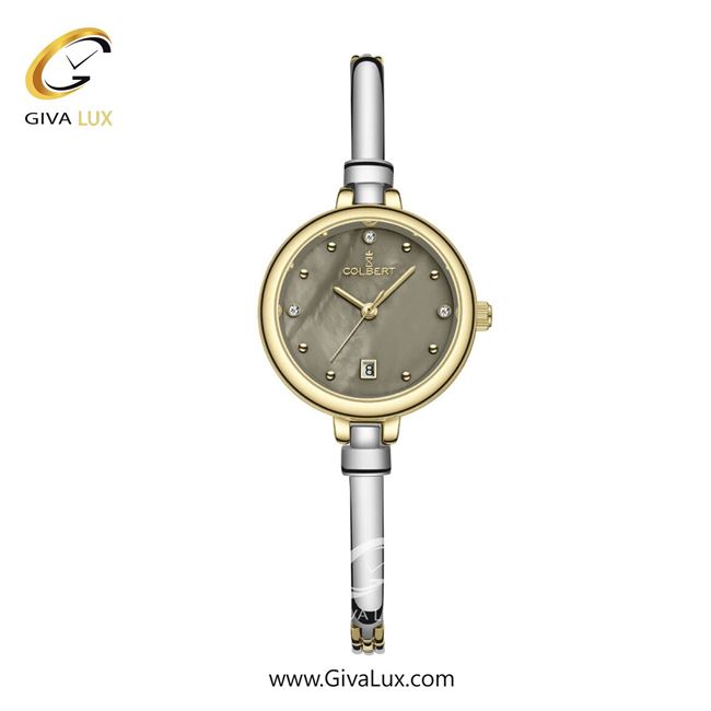 ساعت مچی اورجینال زنانه کلبرت COLBERT طلایی | نقره ای| خاکی| کد رفرنس 0343L