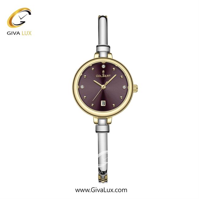ساعت مچی اورجینال زنانه کلبرت COLBERT طلایی | نقره ای| بادمجانی| کد رفرنس 0343L