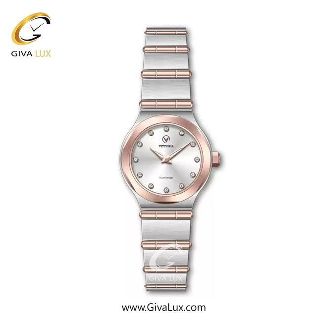 ساعت مچی اورجینال زنانه ویتوریا | Vittoria رزگلد | رزگلد-نقره ای| نقره ای| کد رفرنس VT3434