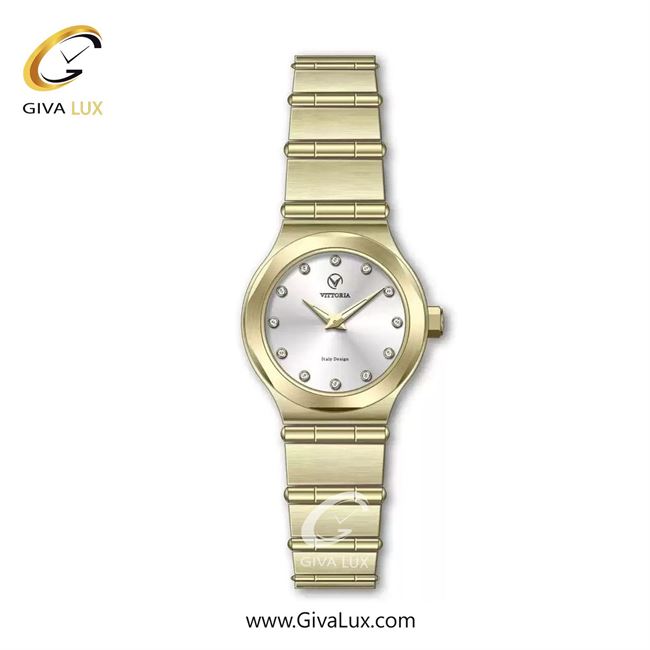 ساعت مچی اورجینال زنانه ویتوریا | Vittoria طلایی | طلایی| نقره ای| کد رفرنس VT3434