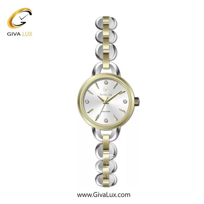 ساعت مچی اورجینال زنانه ویتوریا | Vittoria طلایی | طلایی-نقره ای| نقره ای| کد رفرنس VT3435