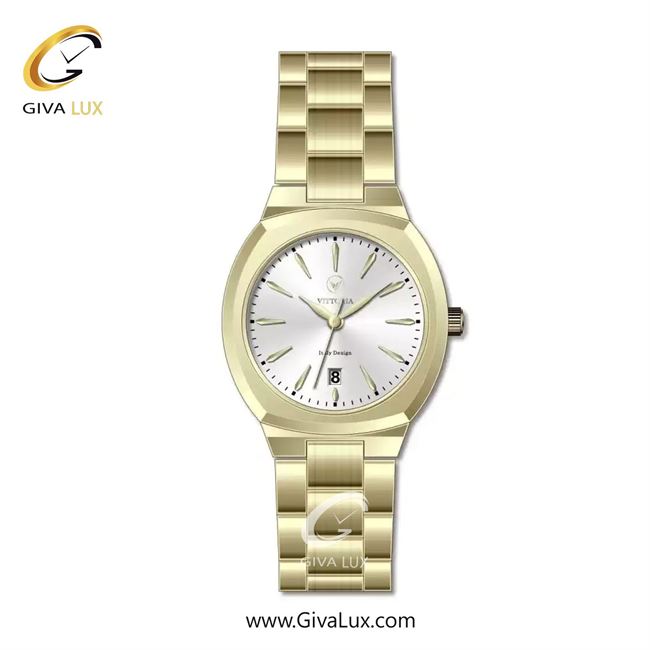 ساعت مچی اورجینال زنانه ویتوریا | Vittoria طلایی | طلایی| نقره ای| کد رفرنس VT3436