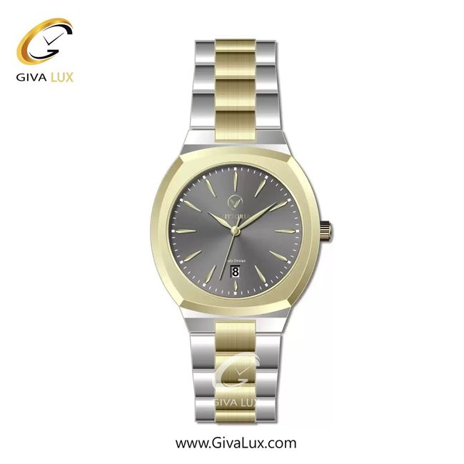 ساعت مچی اورجینال مردانه ویتوریا | Vittoria طلایی | طلایی-نقره ای| دودی|تیتانیوم| کد رفرنس VT3437