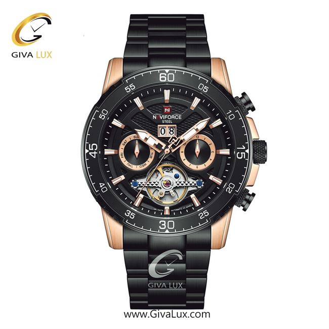 ساعت مچی اورجینال مردانه ناوی فورس|Naviforce|نوی فورس|نیوی فورس مشکی | مشکی| مشکی| کد رفرنس NFS1001