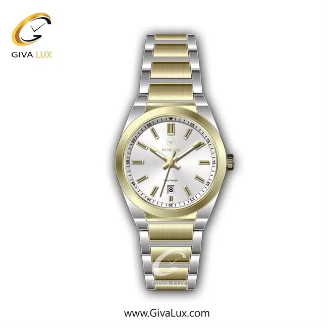 ساعت مچی اورجینال زنانه ویتوریا | Vittoria طلایی | نقره ای-طلایی| نقره ای| کد رفرنس VT3445