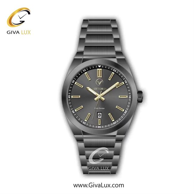ساعت مچی اورجینال مردانه ویتوریا | Vittoria تیتانیوم | تیتانیوم(زغالی)| دودی|تیتانیوم| کد رفرنس VT3446