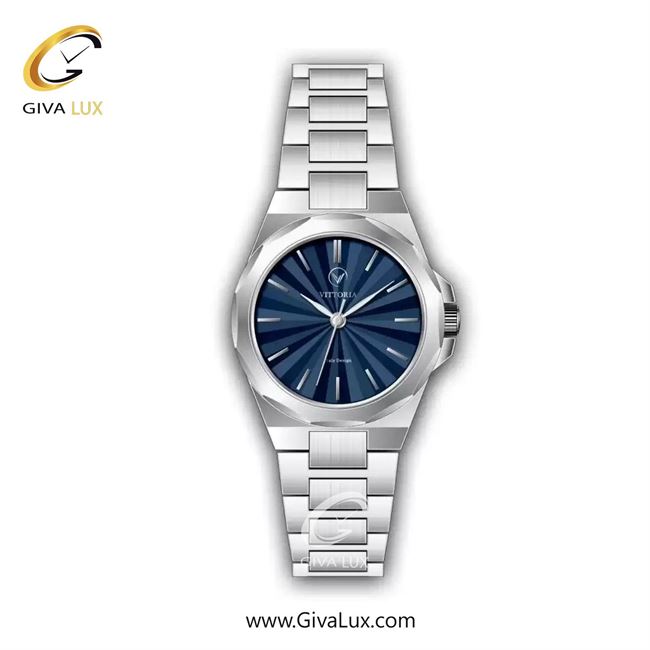 ساعت مچی اورجینال زنانه ویتوریا | Vittoria نقره ای | نقره ای| سرمه ای| کد رفرنس VT3447