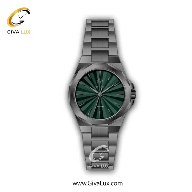 ساعت مچی اورجینال زنانه ویتوریا | Vittoria تیتانیوم | تیتانیوم(زغالی)| سبز یشمی تیره| کد رفرنس VT3447