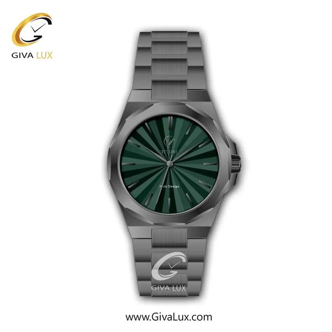 ساعت مچی اورجینال مردانه ویتوریا | Vittoria تیتانیوم | تیتانیوم(زغالی)| سبز یشمی تیره| کد رفرنس VT3448
