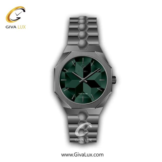 ساعت مچی اورجینال زنانه ویتوریا | Vittoria تیتانیوم | تیتانیوم(زغالی)| سبز یشمی تیره| کد رفرنس VT3449