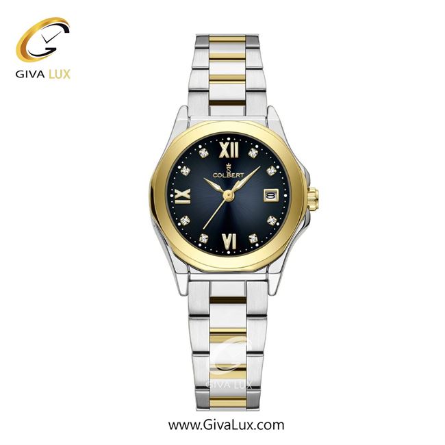 ساعت مچی اورجینال زنانه کلبرت COLBERT طلایی | طلایی-نقره ای| سرمه ای| کد رفرنس 0345L