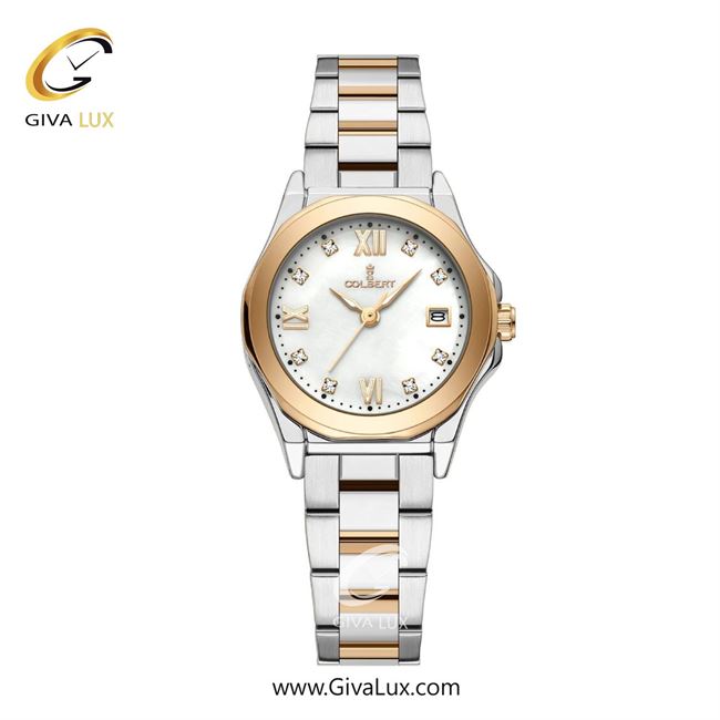 ساعت مچی اورجینال زنانه کلبرت COLBERT رزگلد | نقره ای-رزگلد| سفید صدفی| کد رفرنس 0345L
