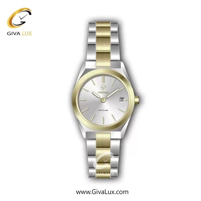 ساعت مچی اورجینال زنانه ویتوریا | Vittoria طلایی | نقره ای-طلایی| نقره ای| کد رفرنس VT3450