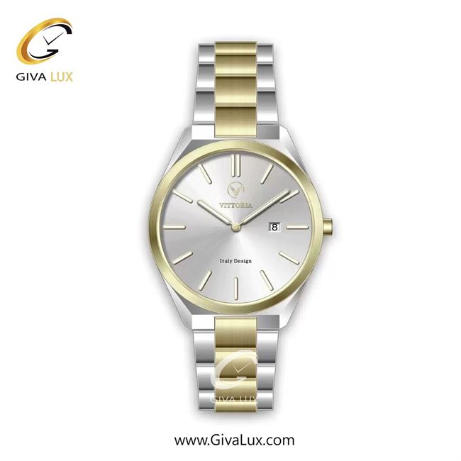 ساعت مچی اورجینال مردانه ویتوریا | Vittoria طلایی | طلایی-نقره ای| نقره ای| کد رفرنس VT3451
