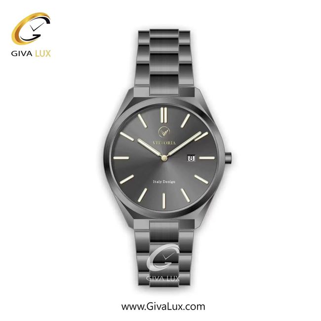 ساعت مچی اورجینال مردانه ویتوریا | Vittoria تیتانیوم | تیتانیوم(زغالی)| دودی|تیتانیوم| کد رفرنس VT3451