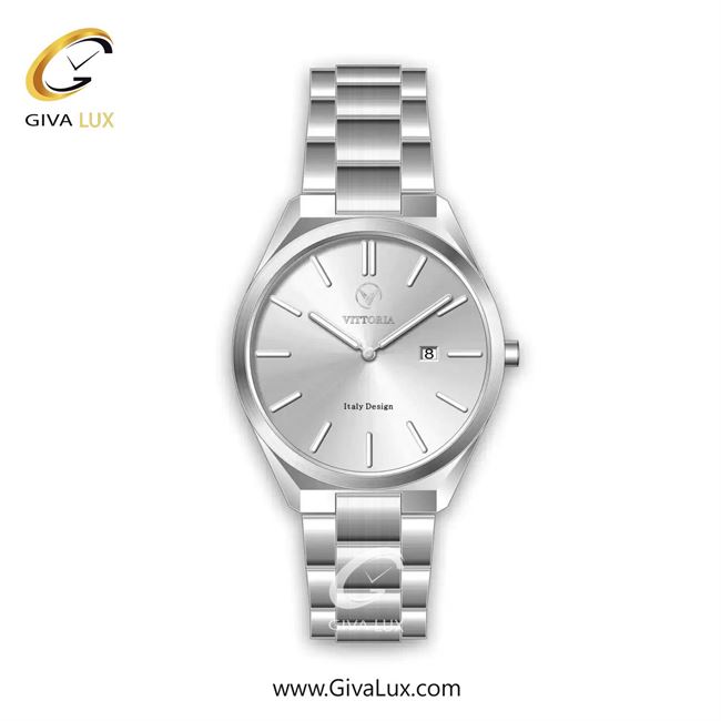 ساعت مچی اورجینال مردانه ویتوریا | Vittoria نقره ای | نقره ای| نقره ای| کد رفرنس VT3451
