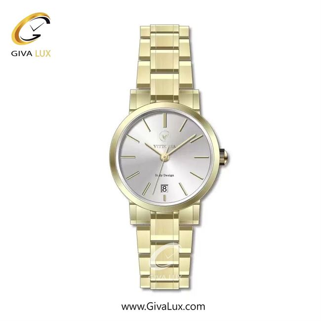 ساعت مچی اورجینال زنانه ویتوریا | Vittoria طلایی | طلایی| نقره ای| کد رفرنس VT3452