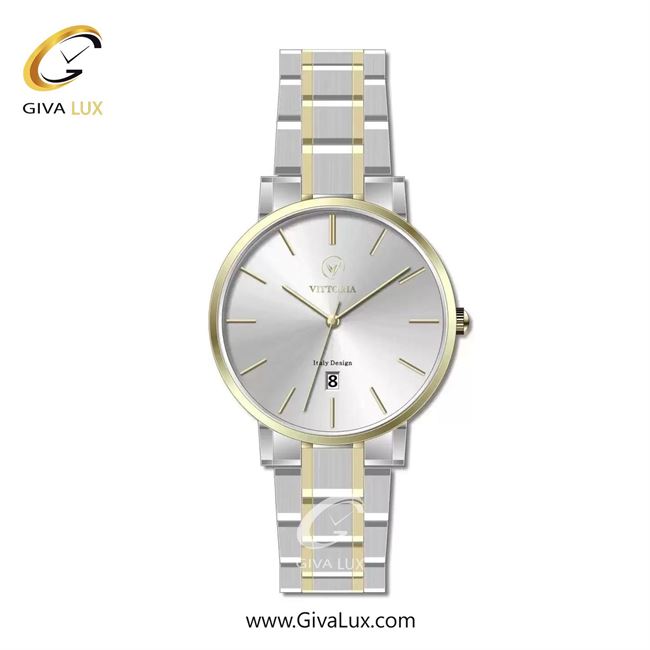 ساعت مچی اورجینال مردانه ویتوریا | Vittoria طلایی | نقره ای-طلایی| نقره ای| کد رفرنس VT3453