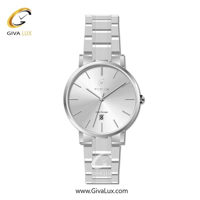 ساعت مچی اورجینال مردانه ویتوریا | Vittoria نقره ای | نقره ای| نقره ای| کد رفرنس VT3453
