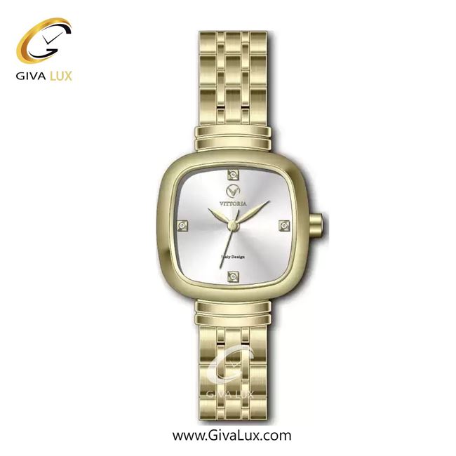 ساعت مچی اورجینال زنانه ویتوریا | Vittoria طلایی | طلایی| نقره ای| کد رفرنس VT3455