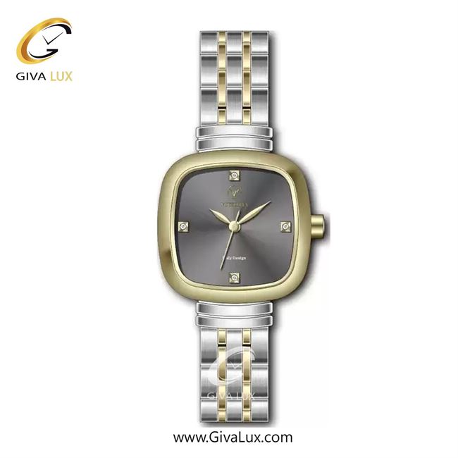 ساعت مچی اورجینال زنانه ویتوریا | Vittoria طلایی | طلایی-نقره ای| دودی|تیتانیوم| کد رفرنس VT3455