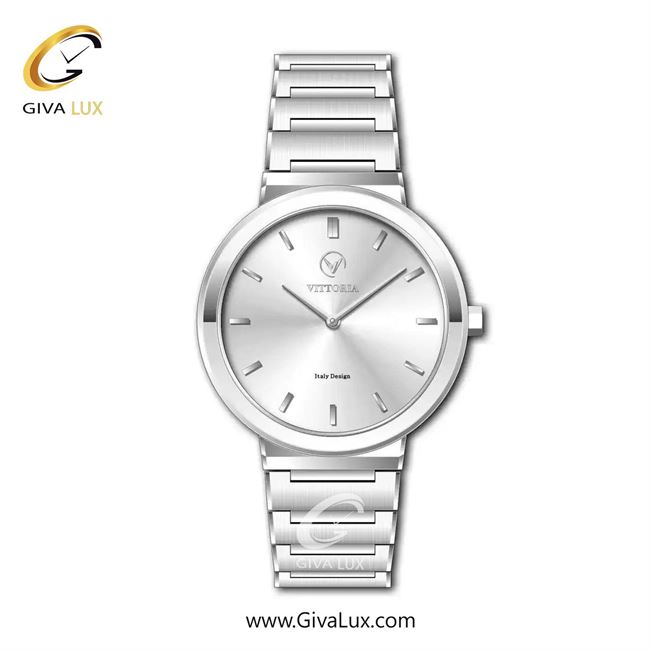 ساعت مچی اورجینال مردانه ویتوریا | Vittoria نقره ای | نقره ای| نقره ای| کد رفرنس VT3456G