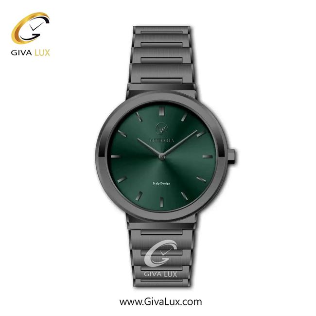 ساعت مچی اورجینال مردانه ویتوریا | Vittoria تیتانیوم | تیتانیوم(زغالی)| سبز یشمی تیره| کد رفرنس VT3456G