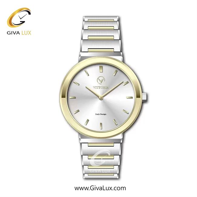 ساعت مچی اورجینال مردانه ویتوریا | Vittoria طلایی | نقره ای-طلایی| نقره ای| کد رفرنس VT3456G