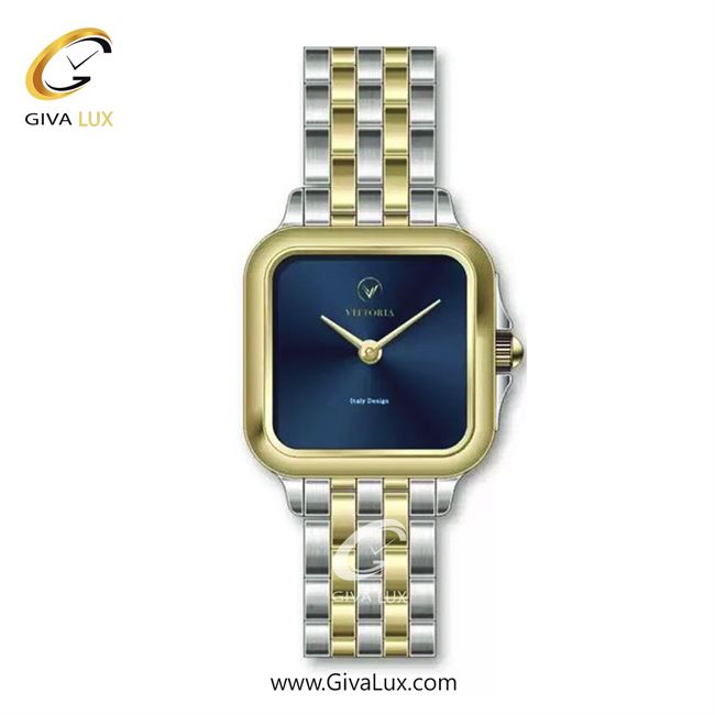 ساعت مچی اورجینال زنانه ویتوریا | Vittoria نقره ای-طلایی | طلایی-نقره ای| سرمه ای| کد رفرنس VT3459