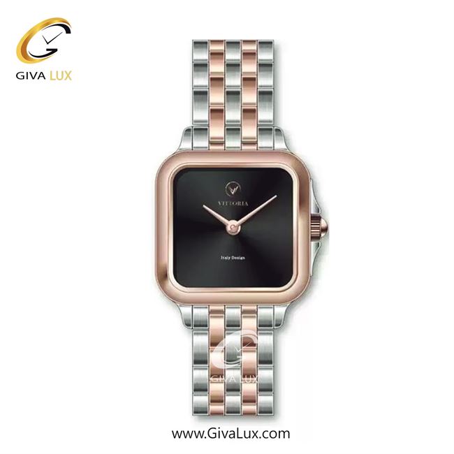 ساعت مچی اورجینال زنانه ویتوریا | Vittoria نقره ای-رزگلد | نقره ای-رزگلد| مشکی| کد رفرنس VT3459