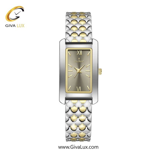 ساعت مچی اورجینال زنانه کلبرت COLBERT نقره ای-طلایی | نقره ای-طلایی| خاکی| کد رفرنس 0346L