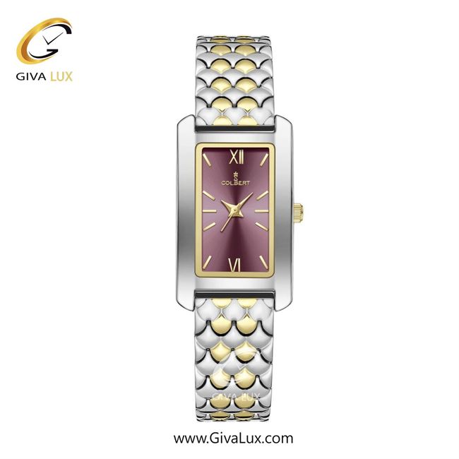 ساعت مچی اورجینال زنانه کلبرت COLBERT نقره ای-طلایی | نقره ای-طلایی| بنفش| کد رفرنس 0346L