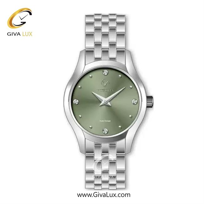 ساعت مچی اورجینال زنانه ویتوریا | Vittoria نقره ای | نقره ای| سبز| کد رفرنس VT3460