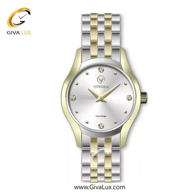 ساعت مچی اورجینال زنانه ویتوریا | Vittoria طلایی | طلایی-نقره ای| نقره ای| کد رفرنس VT3460