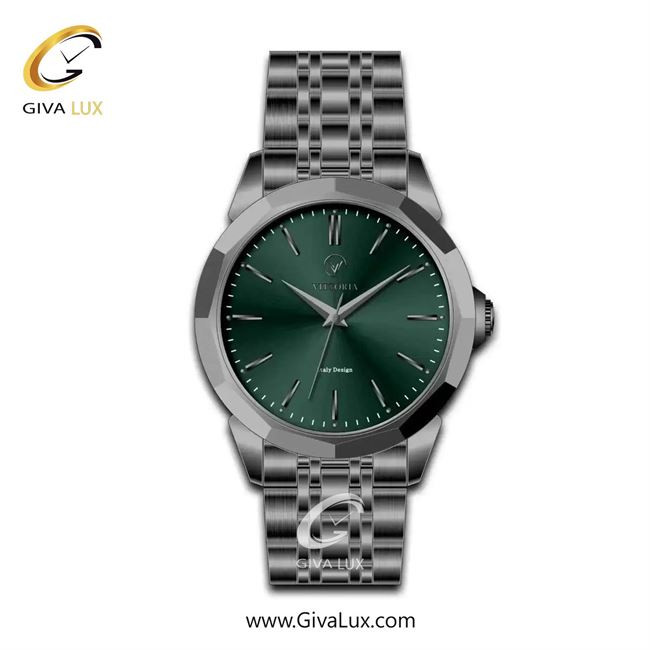 ساعت مچی اورجینال مردانه ویتوریا | Vittoria تیتانیوم | تیتانیوم(زغالی)| سبز یشمی تیره| کد رفرنس VT3461G