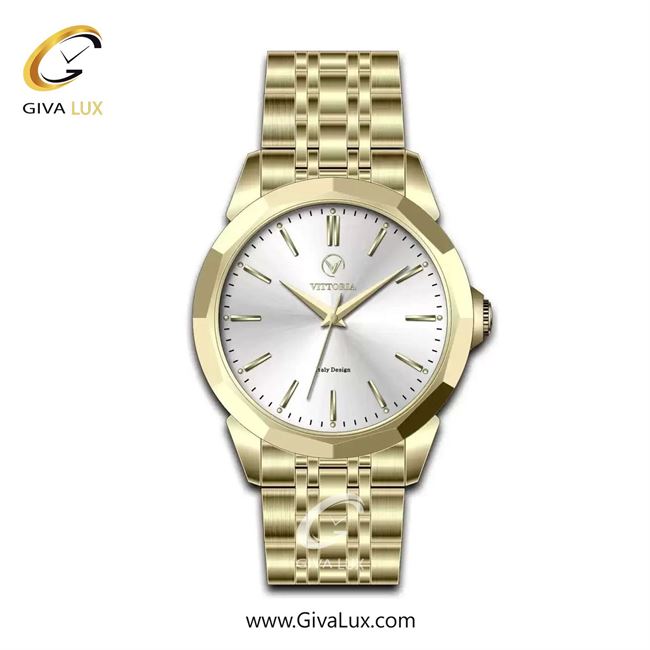 ساعت مچی اورجینال مردانه ویتوریا | Vittoria طلایی | طلایی| نقره ای| کد رفرنس VT3461G