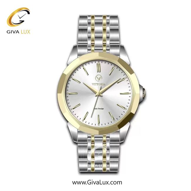 ساعت مچی اورجینال مردانه ویتوریا | Vittoria طلایی | نقره ای-طلایی| نقره ای| کد رفرنس VT3461G