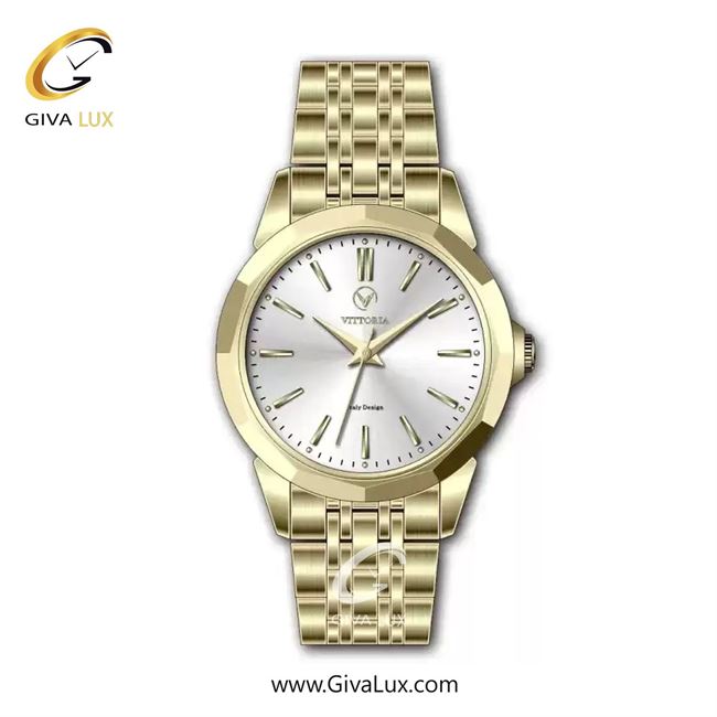 ساعت مچی اورجینال زنانه ویتوریا | Vittoria طلایی | طلایی| نقره ای| کد رفرنس VT3461L